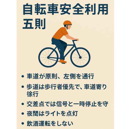 自転車安全利用五則とは？守るべき5つのルールをやさしく解説