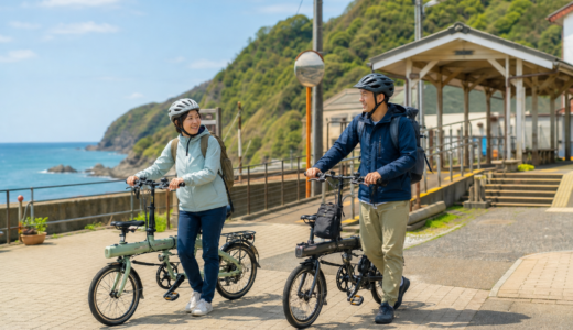 城崎温泉から海辺へ、TAKENO Cycle & Trainで折りたたみEV自転車とJRをつなぐ旅