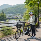 上田市・千曲市広域シェアサイクル再開　別所温泉から千曲川へ走る小さな旅