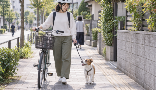 自転車で犬の散歩は違反？リードを持つ運転の危険と安全な代替策