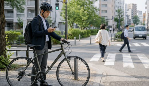 自転車 ながらスマホは違反　青切符・赤切符と安全な止まり方