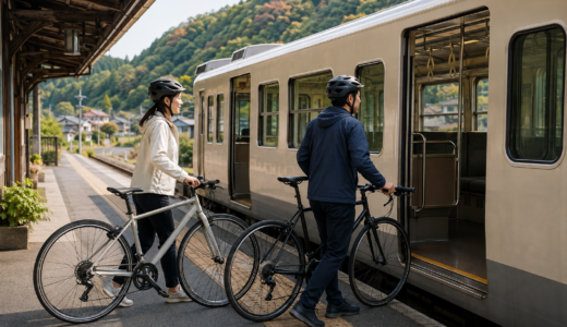 神戸電鉄粟生線サイクルトレイン実証実験　長田駅から広がる秋の里山ライド